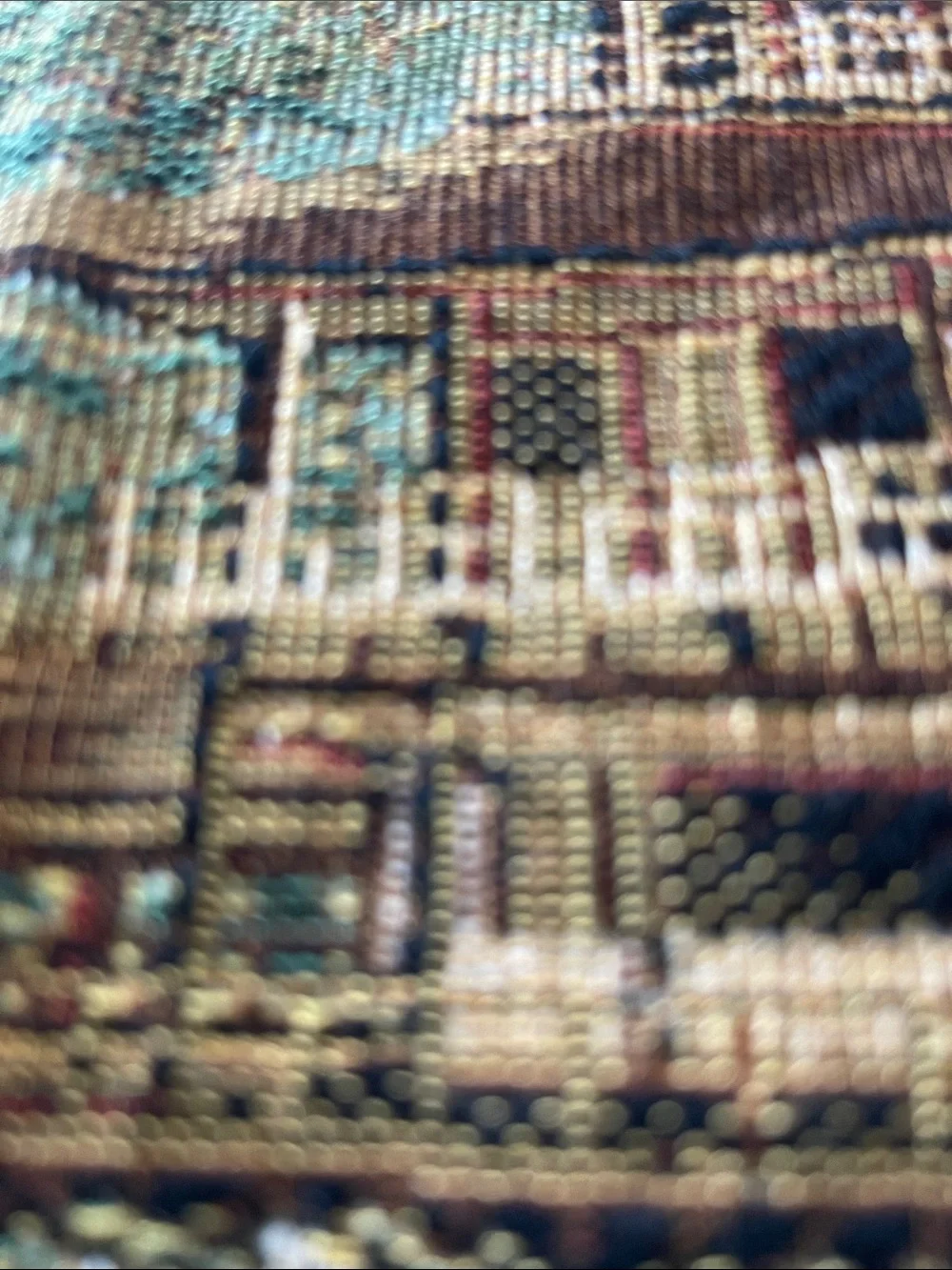 Kyoto Kinkaku Tapestry Wall Hanging - Green, Brown, Blue